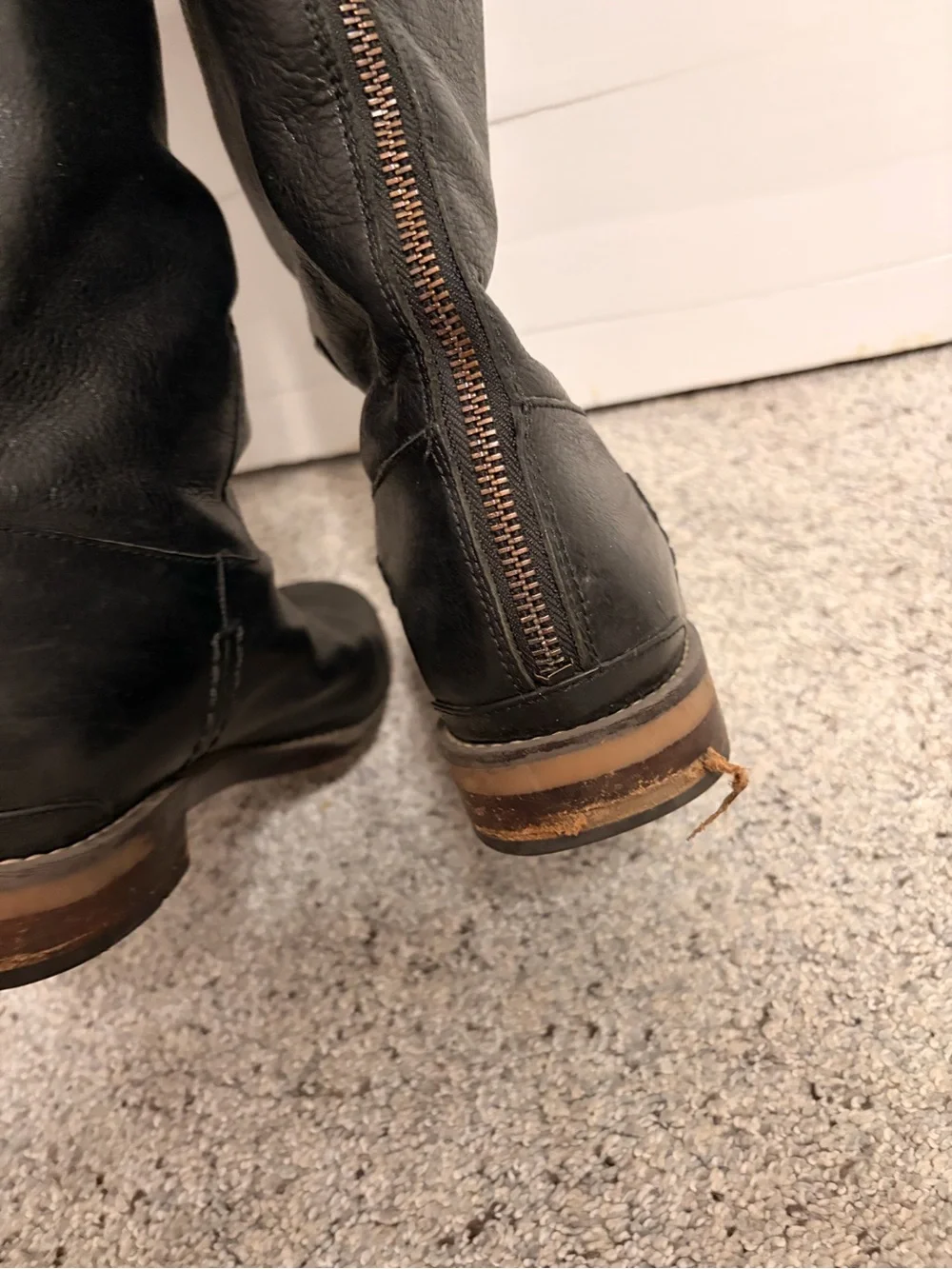 Classic Tall Black Leather Women’s Riding Boots - Franco Sarto